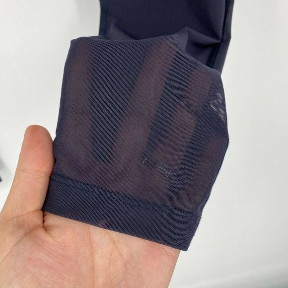 Varley Sycamore Mesh-Panel Compressive Stretch Athletic Tights Blue Women Large - Picture 10 of 12